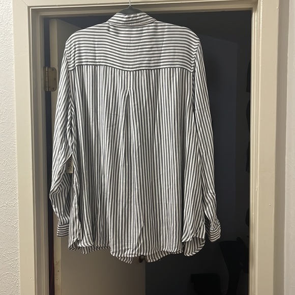 NWT Terra Sky STRIPED BUTTON FRONT SHIRT 2X - Picture 7 of 8